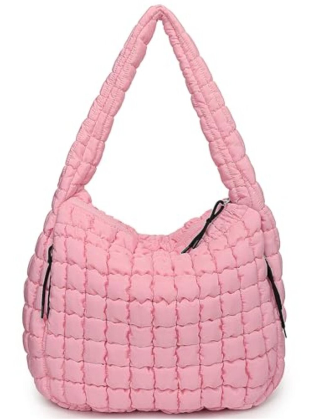 Quilted Puffer Tote Bag Large Nylon Shoulder Hobo Bag Work Gym Travel